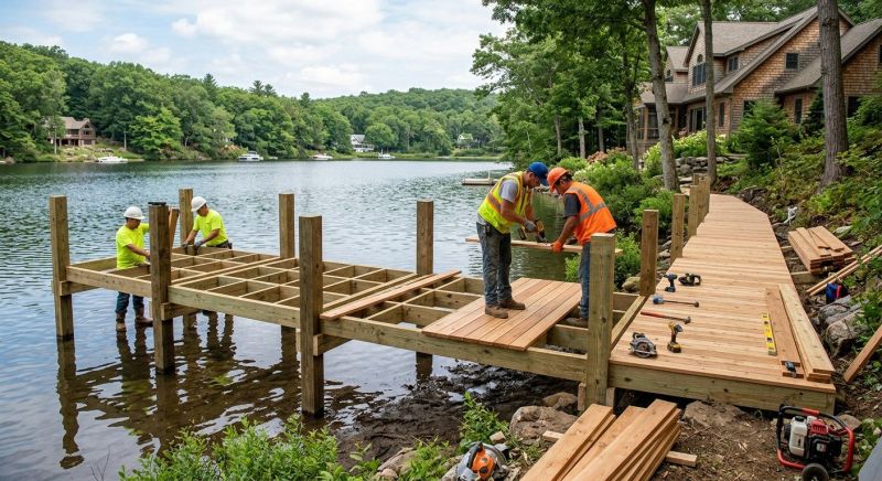 Pond Dock Installation in Olathe, KS