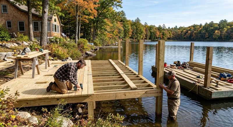 Wood Dock Installation in Overland Park, KS