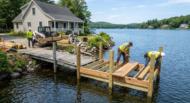 Pond Dock Construction in Alpharetta, GA