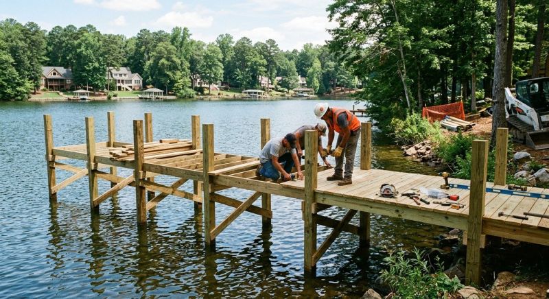 Pond Dock Construction in Overland Park, KS