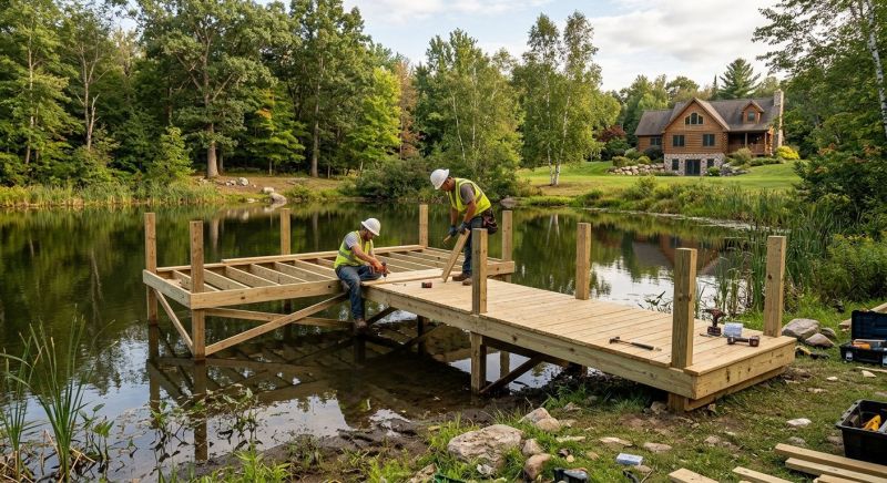 Pond Dock Installation in Kansas City, KS