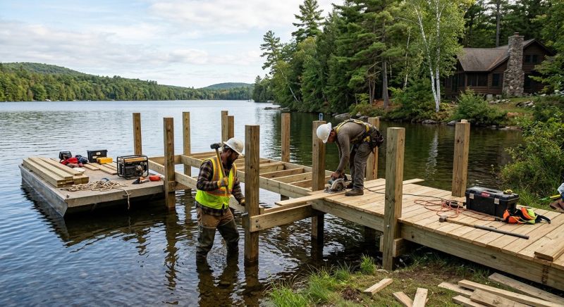 Wood Dock Installation in Alpharetta, GA